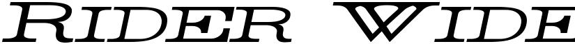 Rider Widest Ultra-expanded Light Italic font