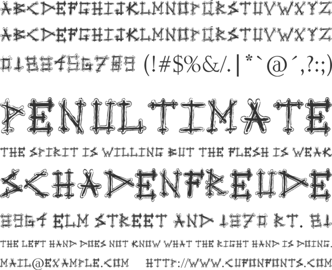 Spoonge Punk font preview