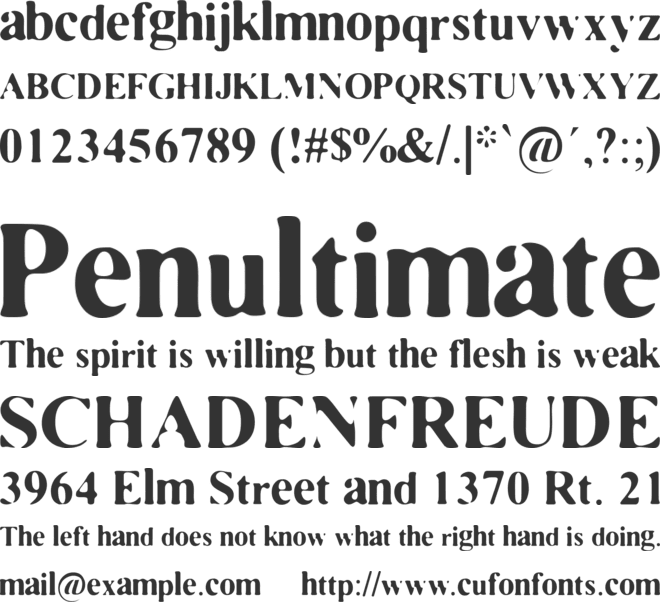 AB Dent font preview