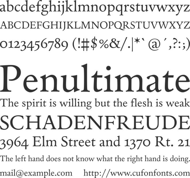 Andron Freefont LAT font preview