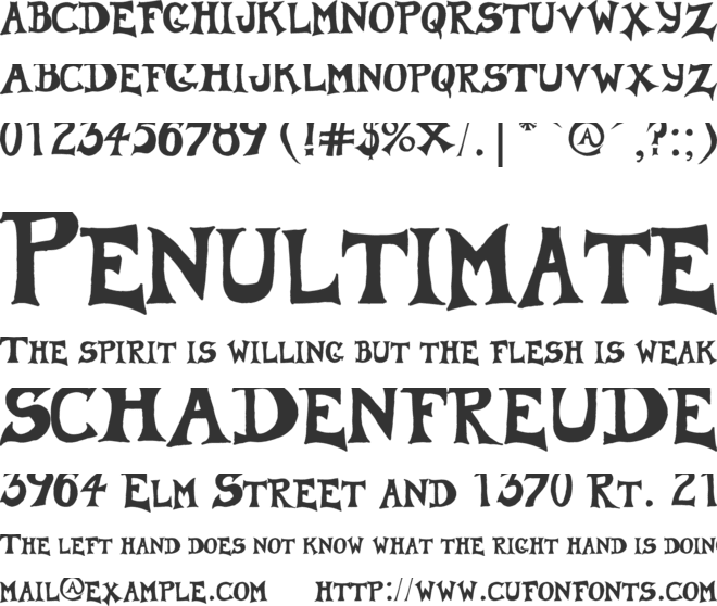 Anfalas font preview