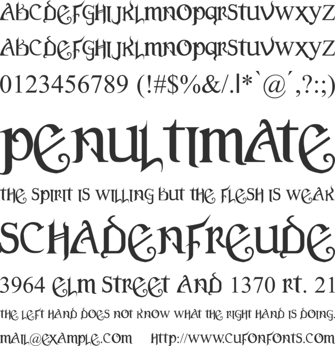 Versal font preview
