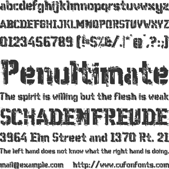 WC Wunderbach Mix Bta font preview