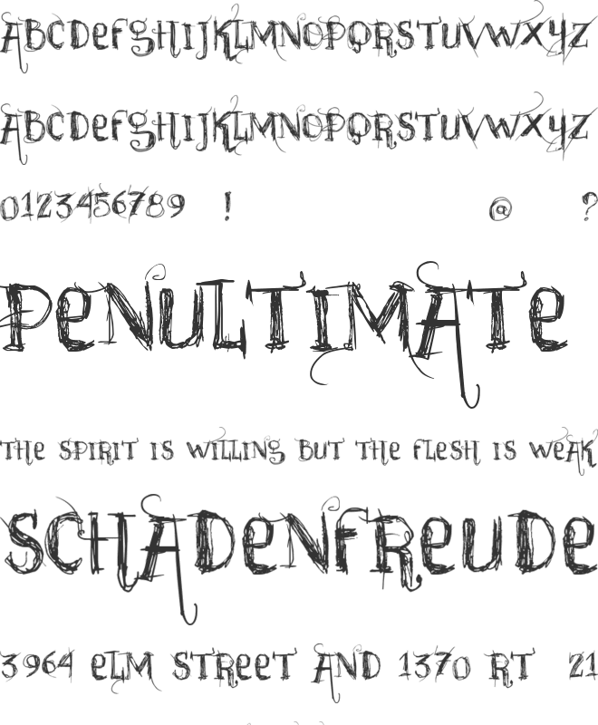 vtks sábado de chuva font preview