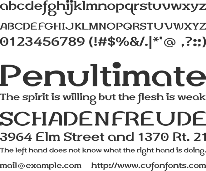 aguije Caiman font preview
