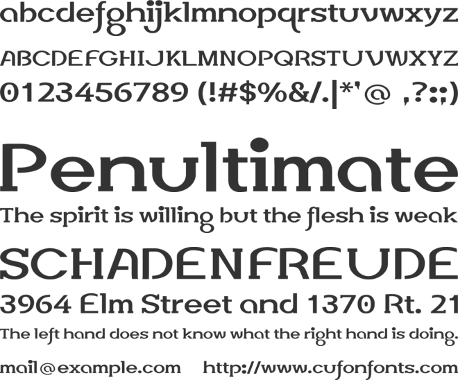 aguije Caiman font preview