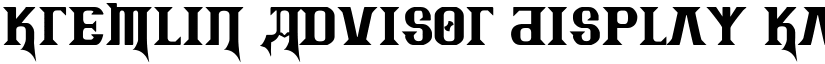 Kremlin Advisor Display Kaps Bo Bold font