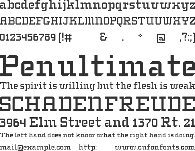 SlabStruct Too font preview