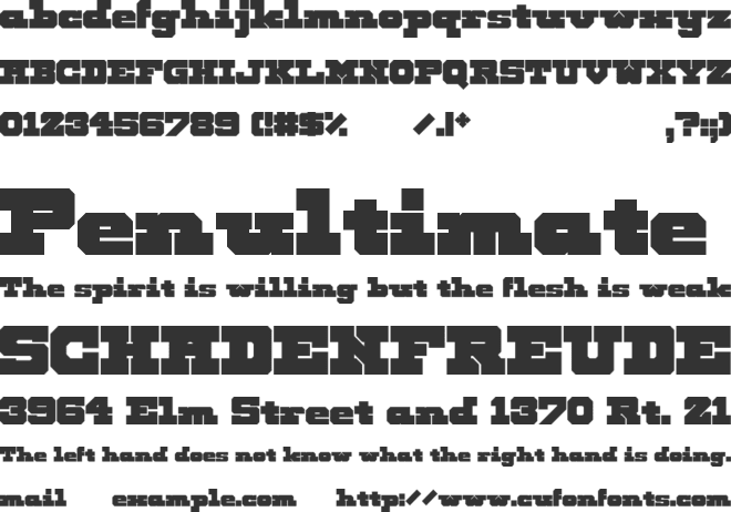 Masphalt font preview