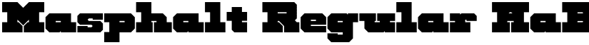 Masphalt Regular font