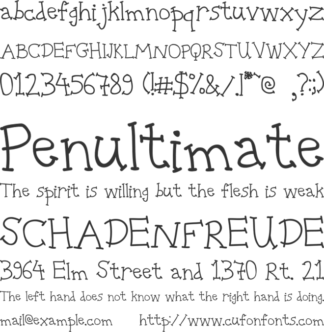 BPmouse font preview