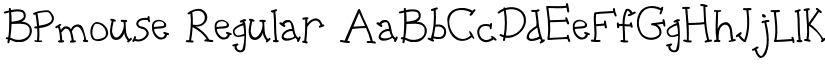 BPmouse Regular font