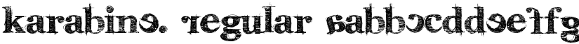 karabinE. Regular font