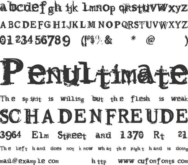 Resurrection hydro.seven.four font preview