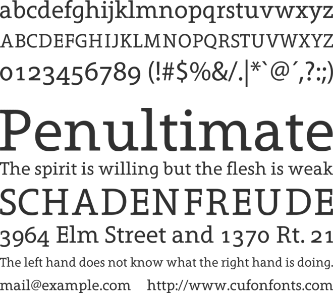 Grandesign Neue Serif font preview