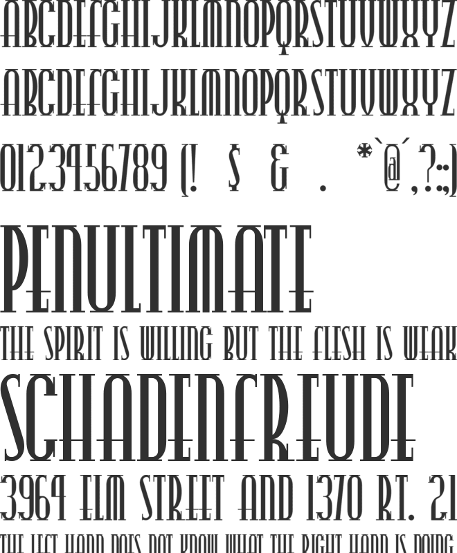 PointsWest font preview