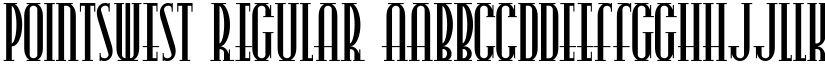 PointsWest Regular font