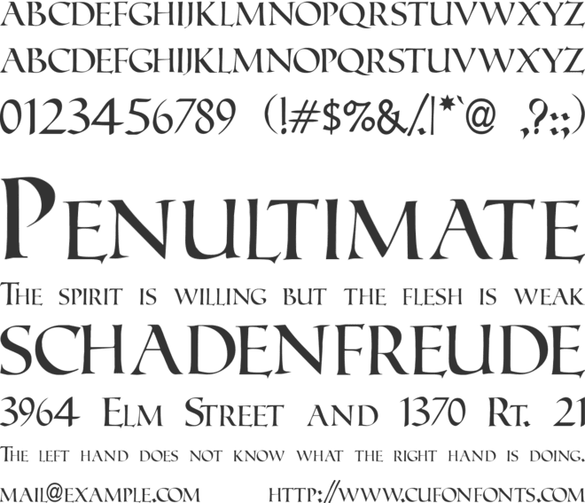 Roman Caps font preview
