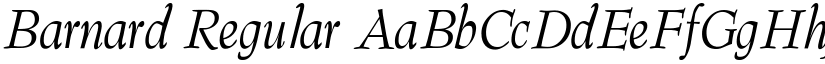 Barnard Regular font