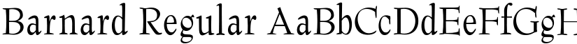 Barnard Regular font