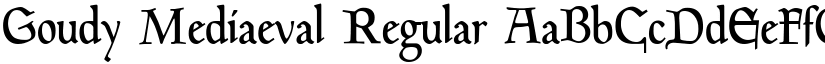 Goudy Mediaeval Regular font