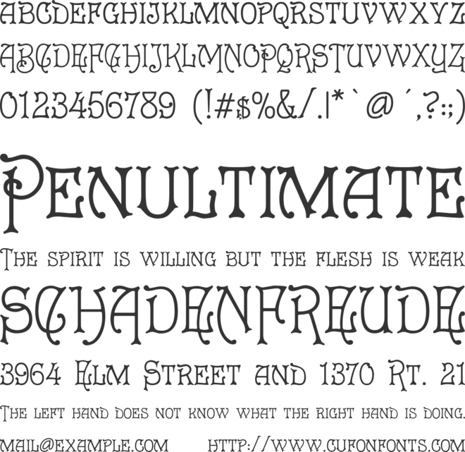 Cruickshank font preview