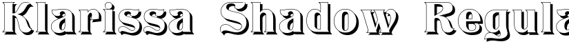 Klarissa Shadow Regular font