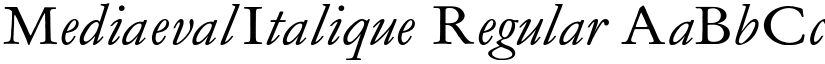 MediaevalItalique Regular font