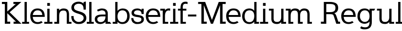 KleinSlabserif-Medium Regular font