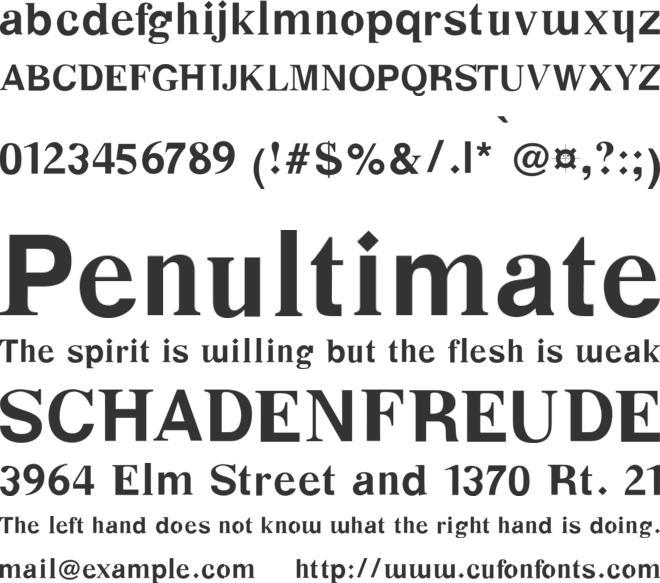 Desastra- font preview