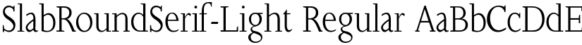 SlabRoundSerif-Light Regular font