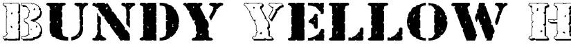Bundy Yellow HollowShadowed font