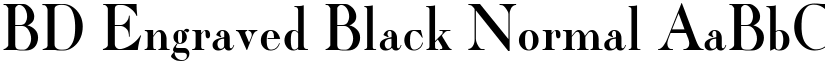 BD Engraved Black Normal font