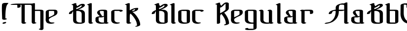 !The Black Bloc Regular font