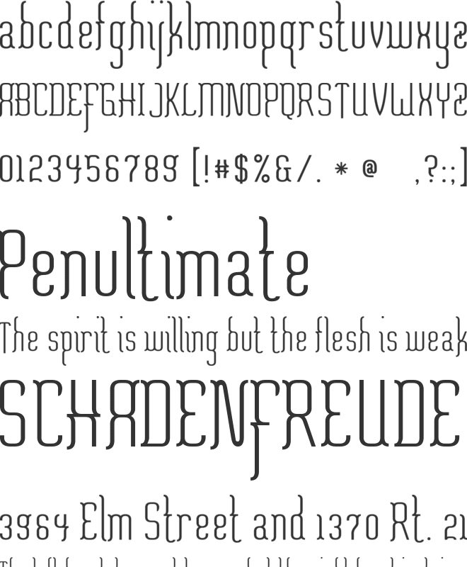 Misfortune font preview