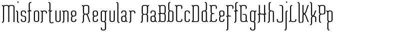 Misfortune Regular font