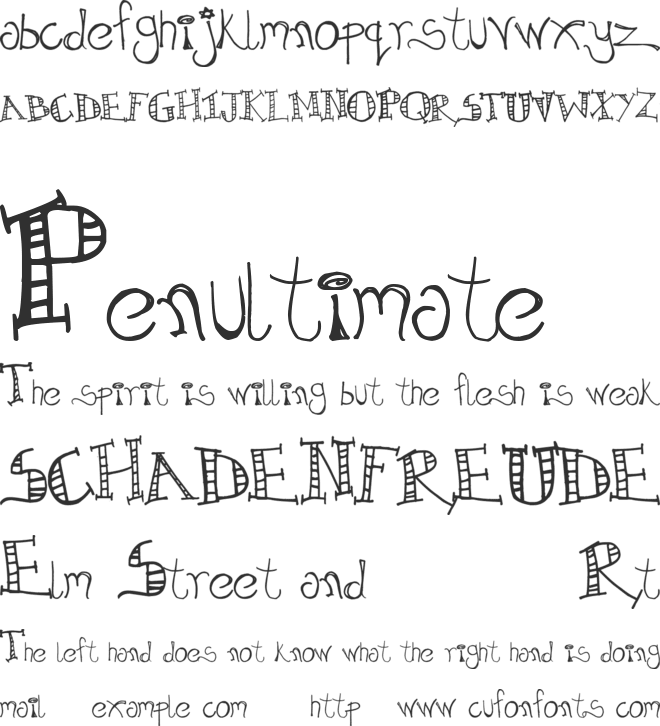 Amature Circus font preview