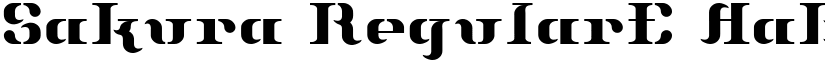 Sakura RegularE font