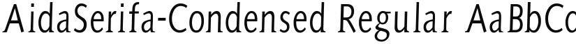AidaSerifa-Condensed Regular font