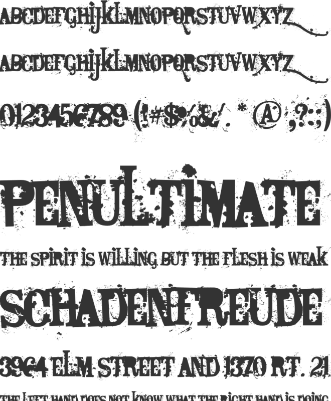 Bagpack font preview