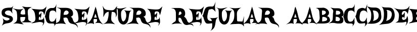 SheCreature Regular font