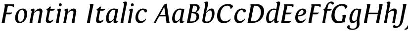 Fontin Italic font
