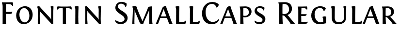 Fontin SmallCaps Regular font