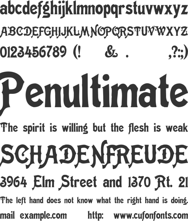 Meistersinger font preview