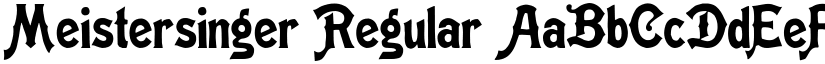 Meistersinger Regular font