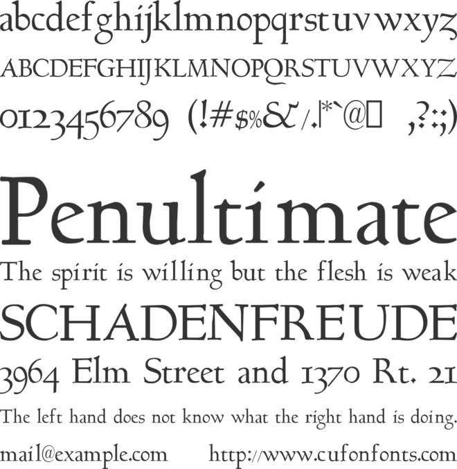 Bertham font preview