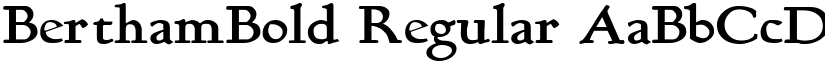 BerthamBold Regular font