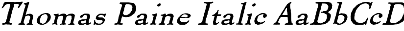 Thomas Paine Italic font