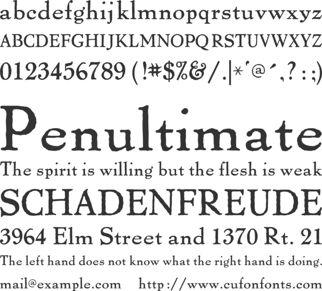 Thomas Paine font preview