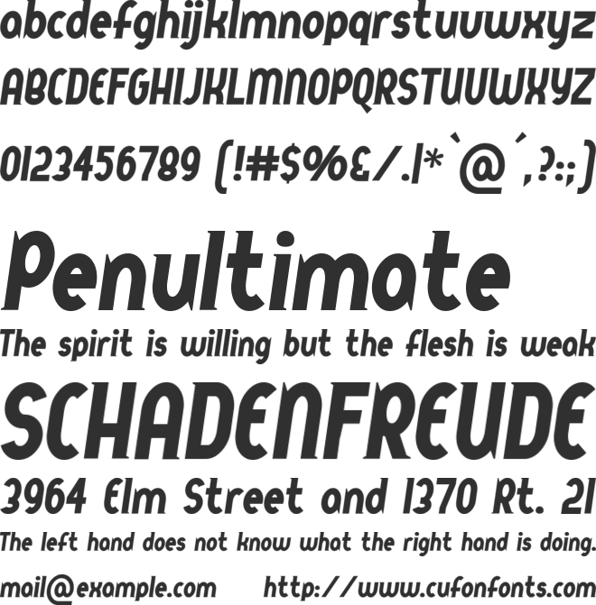 QueerStreet font preview